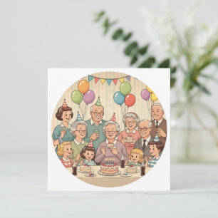 Invitación Feliz cumpleaños Abuela Vintage Design