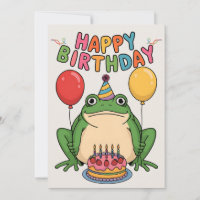 Feliz Cumpleaños Amigos Familia Rana Divertida