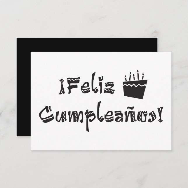 Invitación feliz cumpleaños arriba pastel (Anverso / Reverso)