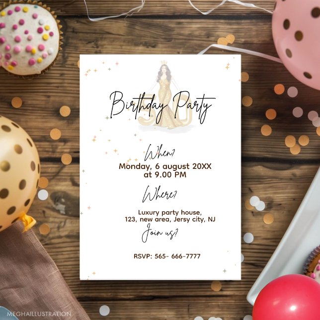 Invitación feliz cumpleaños cincuenta (Subido por el creador)