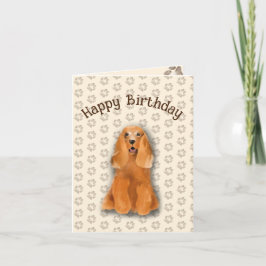 Invitación Feliz cumpleaños Cocker Inglés Spaniel