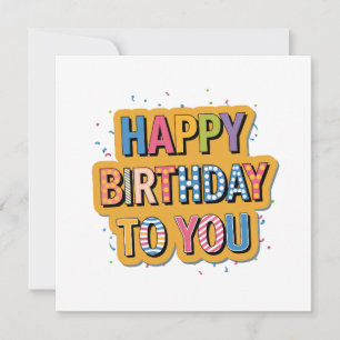 Invitación Feliz cumpleaños con patrón