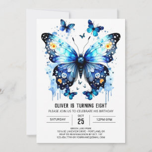 Invitación Feliz cumpleaños de Butterfly Boy