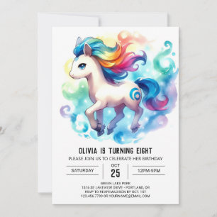 Invitación Feliz cumpleaños de caballos en línea