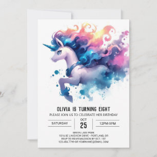 Invitación Feliz cumpleaños de caballos para niños