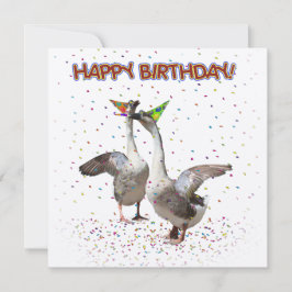 Invitación ¡Feliz cumpleaños! De Fiesta Geese