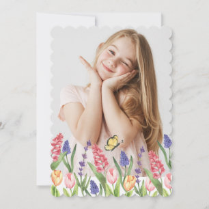 Invitación Feliz cumpleaños de foto de primavera