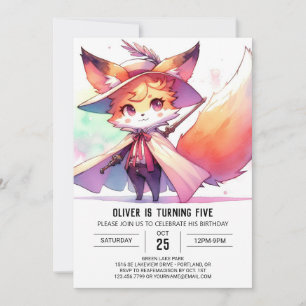 Invitación Feliz cumpleaños de Fox en línea