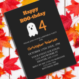 Invitación Feliz cumpleaños de Halloween de BOO-thday