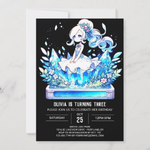 Invitación Feliz cumpleaños de la princesa cuta