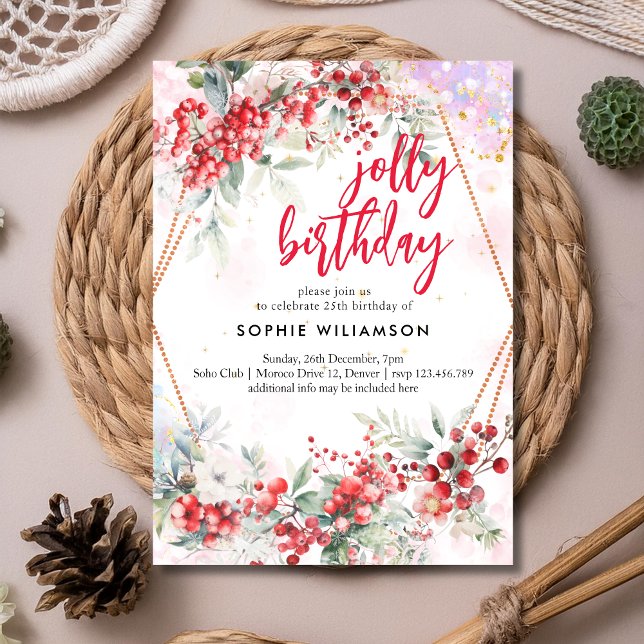 Invitación Feliz cumpleaños de Navidad (Subido por el creador)