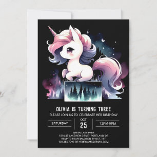 Invitación Feliz cumpleaños de pequeño caballo