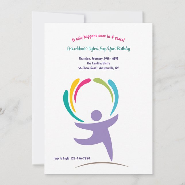 Invitación Feliz cumpleaños del año que salta (Anverso)