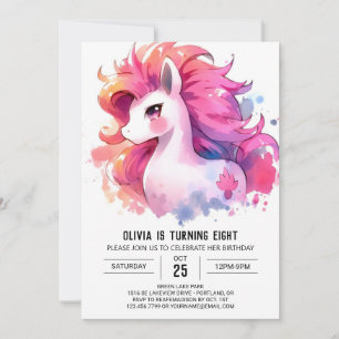 Invitación Feliz cumpleaños del caballo Personalizado