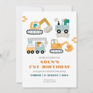 Invitación Feliz cumpleaños del Fiesta Dino 1