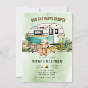 Invitación Feliz cumpleaños del primer verano de Camper