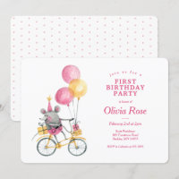 Invitación feliz cumpleaños del ratón