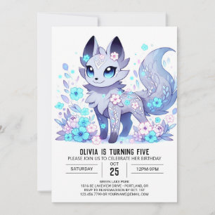 Invitación Feliz cumpleaños digital del pequeño lobo