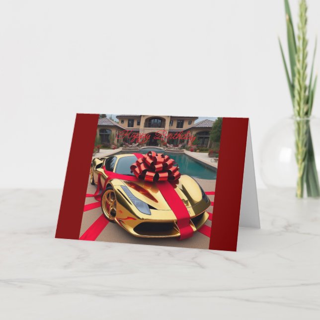 Invitación Feliz cumpleaños Ferrari (Anverso)