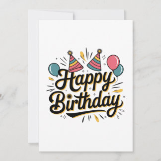 Invitación Feliz cumpleaños festivo