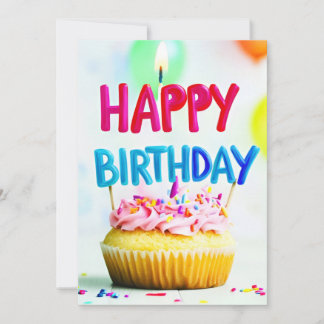 Invitación Feliz cumpleaños, fiesta de cumpleaños de pasteles