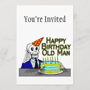 Invitación Feliz cumpleaños, hombre viejo de la web