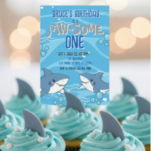 Invitación Feliz cumpleaños Jaw-Some One Tiburón