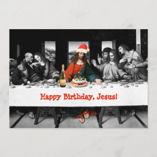 Invitación ¡Feliz cumpleaños, Jesús! Navidad divertido