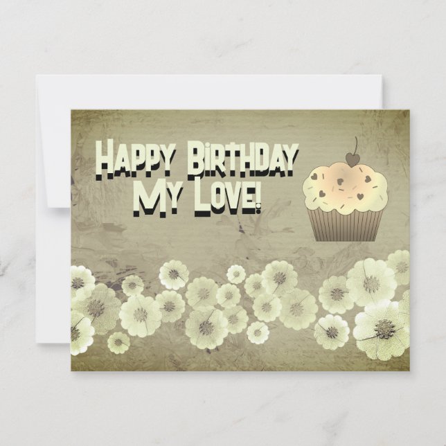 Invitación ¡Feliz cumpleaños, mi amor! (Anverso)