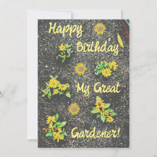 Invitación ¡Feliz cumpleaños, mi gran jardinero!