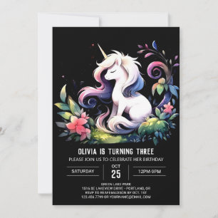 Invitación Feliz cumpleaños Minimalista del caballo