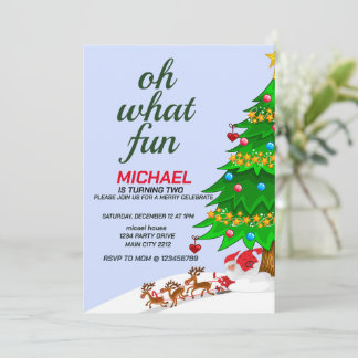 Invitación Feliz cumpleaños navideño