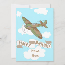 Invitación Feliz cumpleaños pequeño piloto