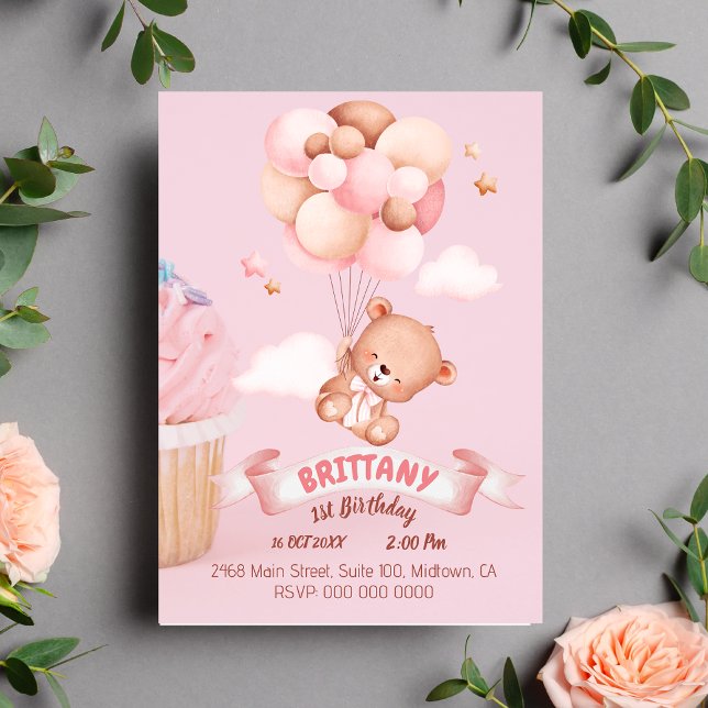 Invitación "¡Feliz cumpleaños, pequeño!" Teddy, cumpleaños de (Subido por el creador)