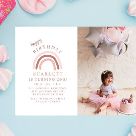 Invitación Feliz cumpleaños Personalizado foto Fiesta de niña