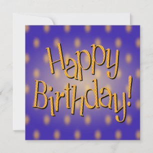 Invitación Feliz cumpleaños Punto de Polka Amarillo Textos Bl