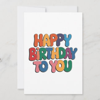 Invitación Feliz cumpleaños retro