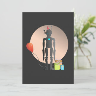 Invitación Feliz cumpleaños Robot