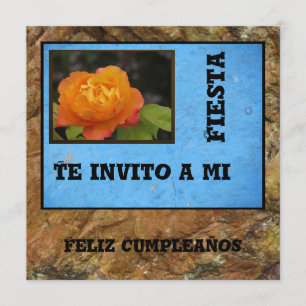 Invitación - Feliz cumpleaños - Rosa Naranja