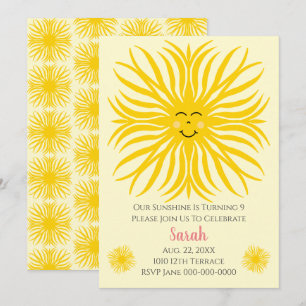 Invitación Feliz cumpleaños Sunshine