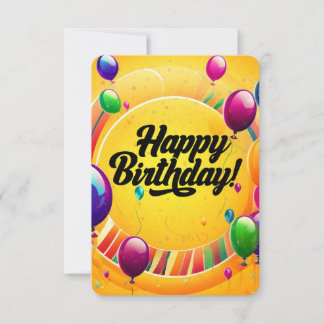 Invitación Feliz Cumpleaños Vibrante