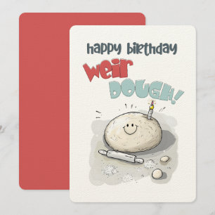 Invitación ¡Feliz cumpleaños, Weir-DOUGH! Una masa divertid