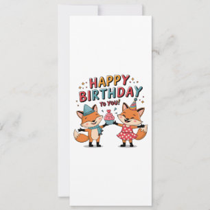 Invitación Feliz Cumpleaños Zorros