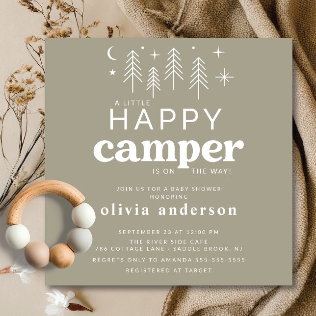 Invitación feliz de Camper Baby Shower (Subido por el creador)