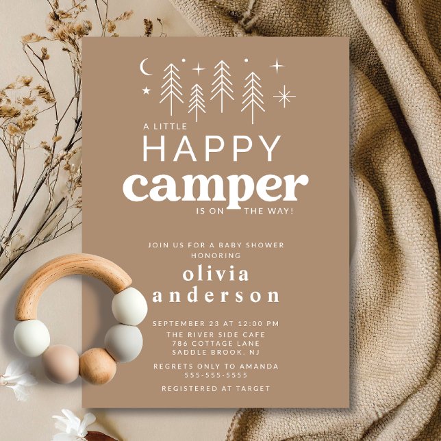 Invitación feliz de Camper Baby Shower (Subido por el creador)