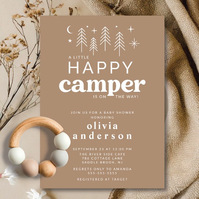 Invitación feliz de Camper Baby Shower (Subido por el creador)