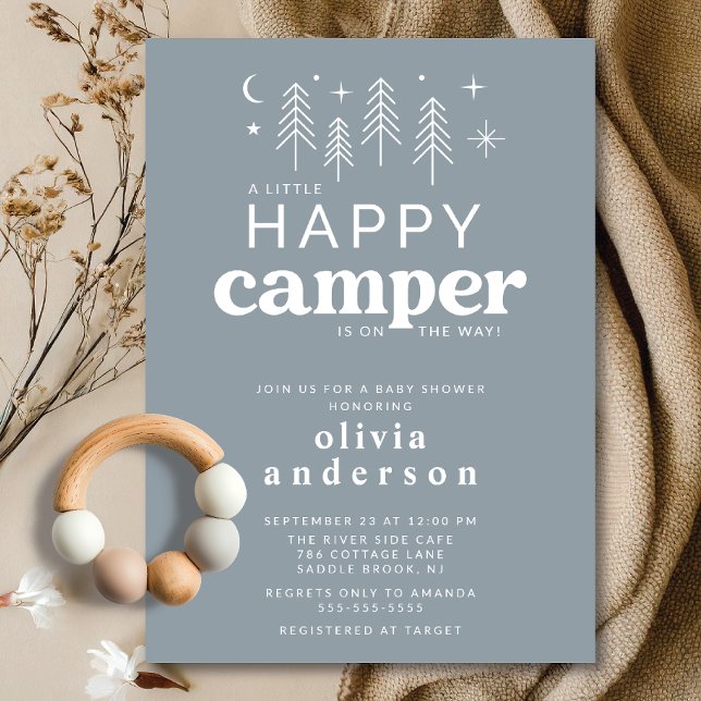 Invitación feliz de Camper Baby Shower (Subido por el creador)