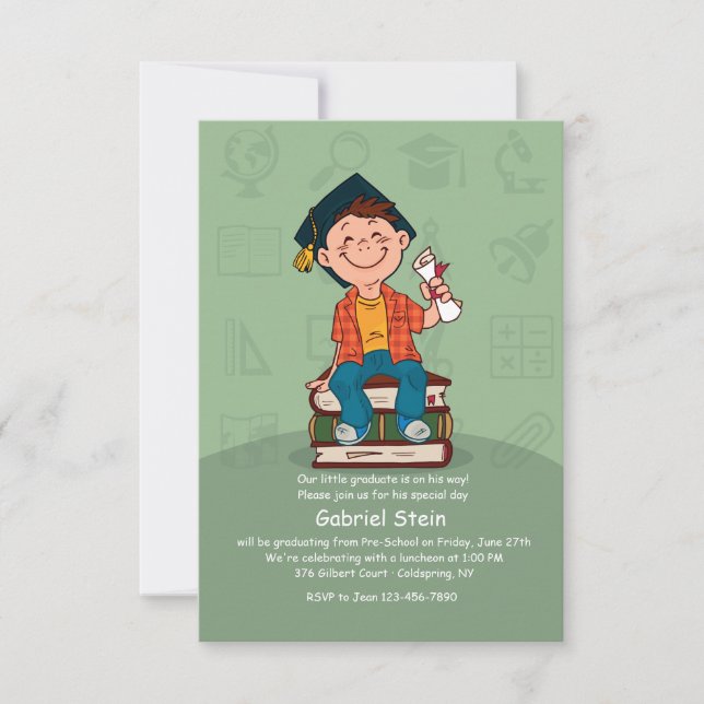 Invitación Feliz de Graduado (Anverso)
