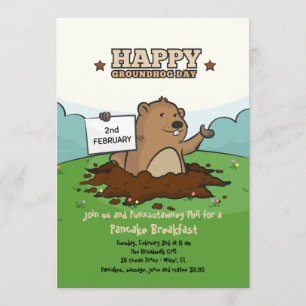 Invitación feliz de Groundhog