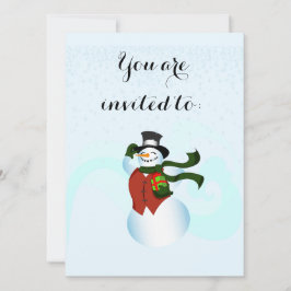 Invitación feliz de Snowman